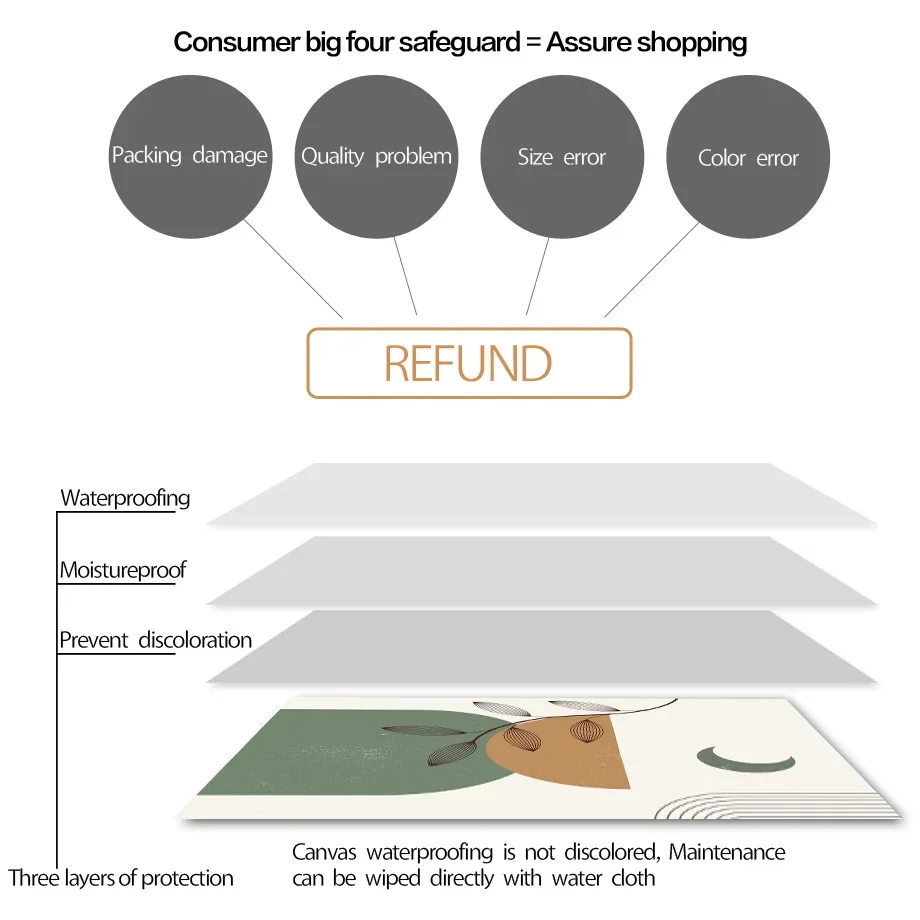 Настенное художественное полотно живопись ветви солнце луна холм абстрактный
