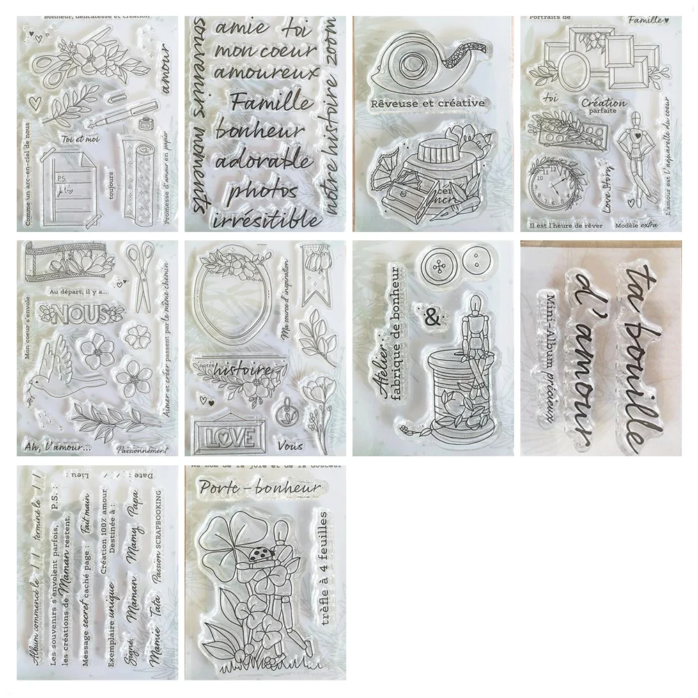 

Новый Французский прозрачный штамп для «сделай сам» скрапбукинга/изготовления карт A7252