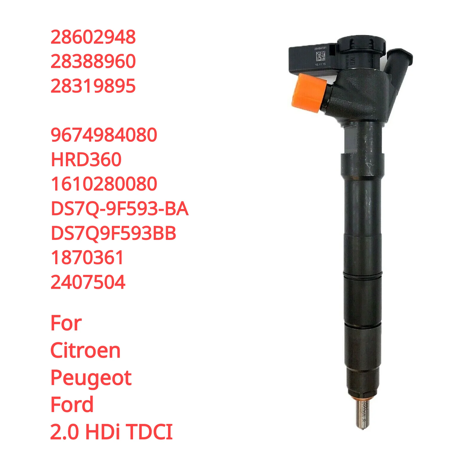 

28602948 28388960 9674984080 Original Delphi New Diesel Fuel Injector For Citroen Peugeot Ford 2.0 HDi TDCI