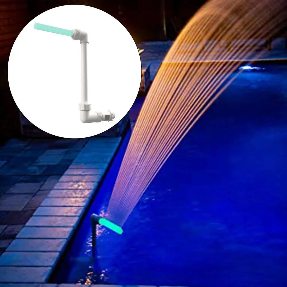 

Luminous Swimming Pool Fountain Glow-in-the-dark Adjustable Threaded Interface Pool Waterfall Sprinkler Return Jets