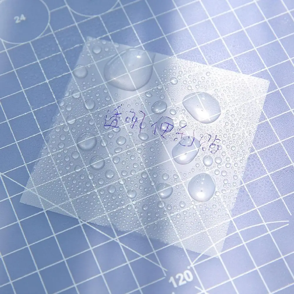 

50 Sheets Transparent Sticky Notes Waterproof Pet Memo Pad Simple Tear Memo Pads Paper Notepad School Office Stationery