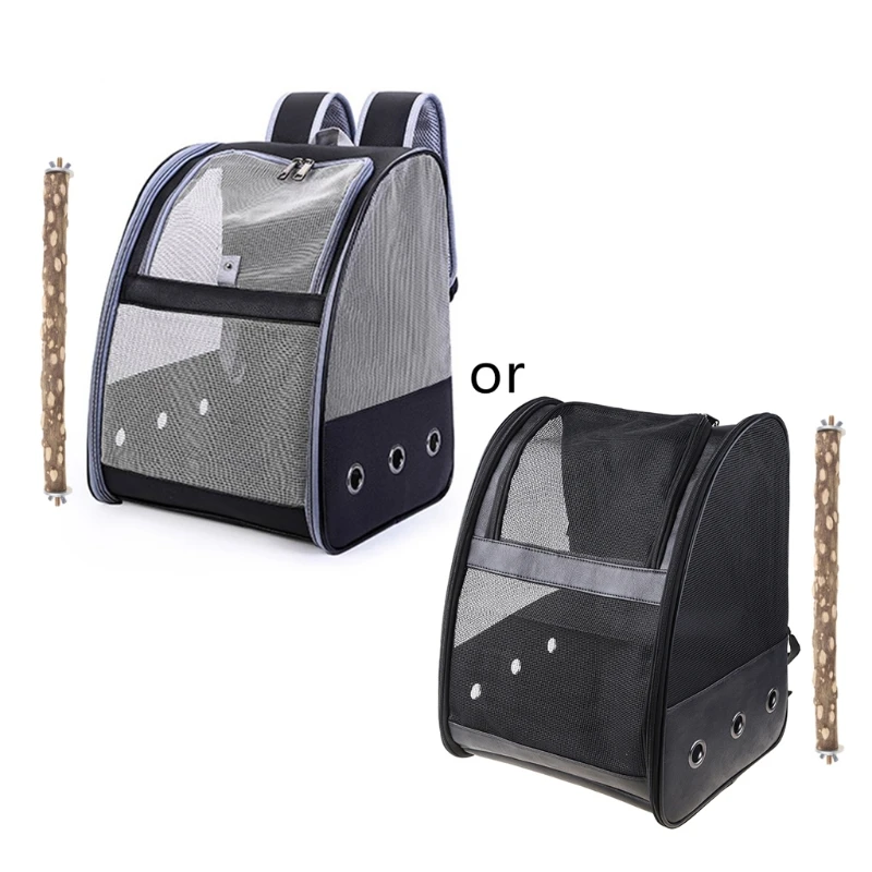 

581C Bird Cage Breathable Carrier Backpack Foldable Lightweight Outdoor Travel Multi Purpose PU Mesh Pet Parakeet Parrot Bag