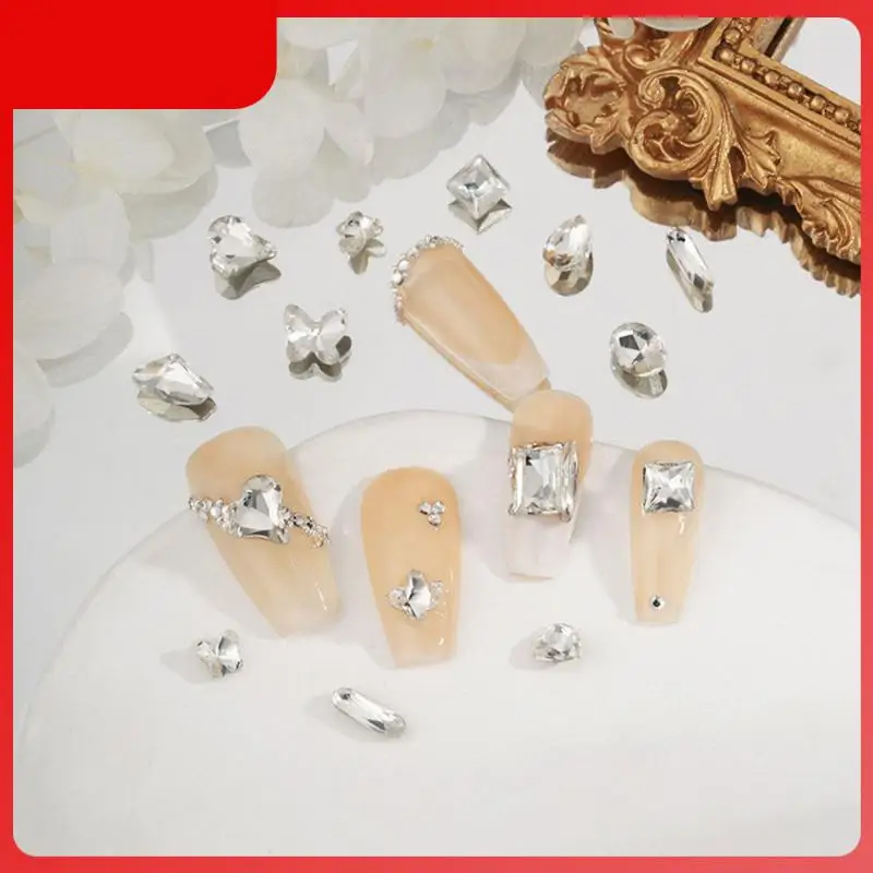 

Многоцелевые Кристальные украшения для ногтей Аврора Цвет Стразы прозрачные простые в использовании квадратные капли воды Гель-лак для ногтей Декор