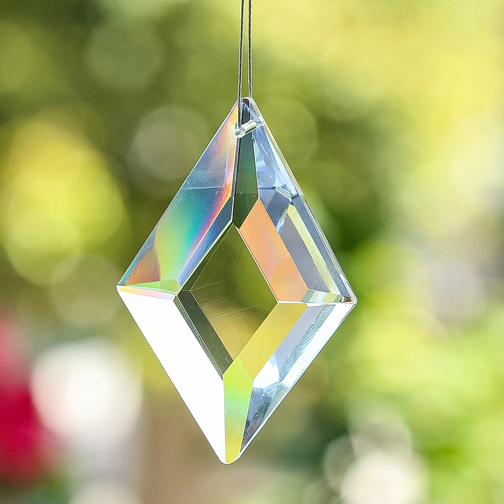 

Прозрачный ромбовидный бриллиантовый стеклянный граненый художественный Ловец Солнца Радужный производитель люстры аксессуары подвесной Декор