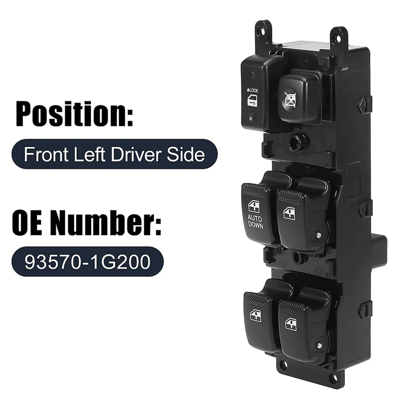 Главный боковой выключатель питания окна 93570-1G200 935701G200 для Kia Rio 2007-2009