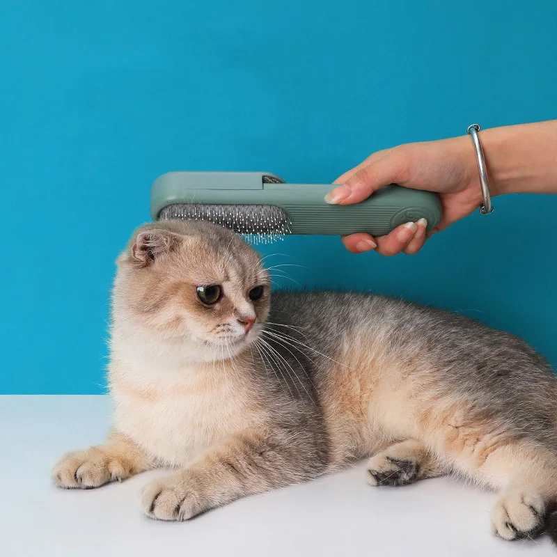 

Steel Needle Comb Metal Massage Flea Plastic Hair Remove Pet Comb Double Sided Dog Cat Pet Combs Grooming Matting Comb Cats Cani