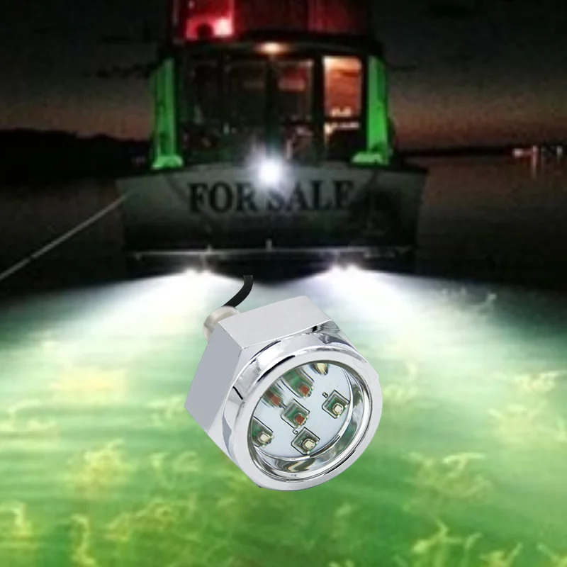 

1/2" NPT LED Drain Plug Boat Light 27W 45W DC10-30V 316L Stainless Steel Yacht Underwater Seawater Marine Docks Lamp Piscina