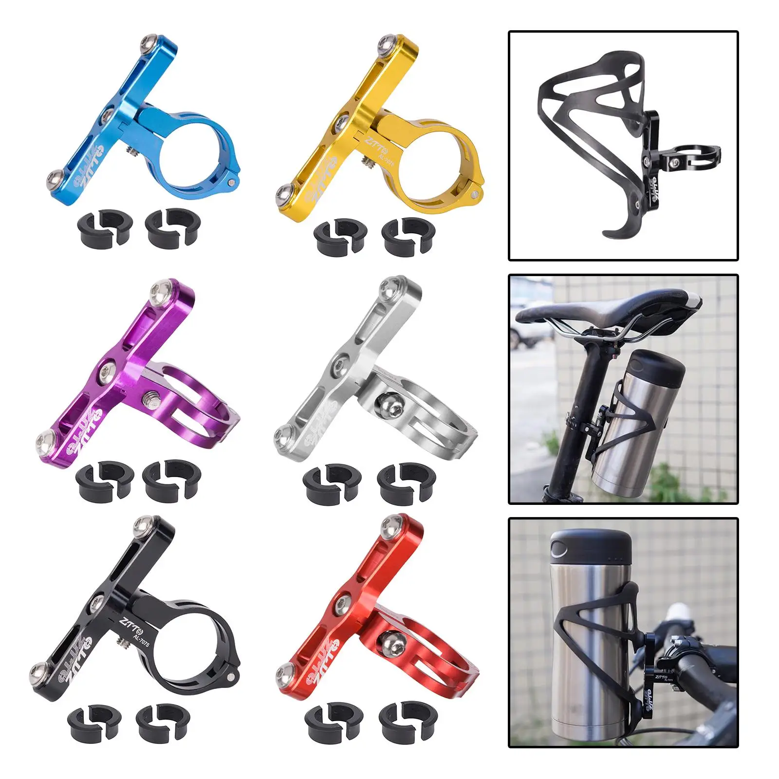 

Bike Bottle Cage Holder Adapter Handlebar Seatpost Fork Kettle Bracket