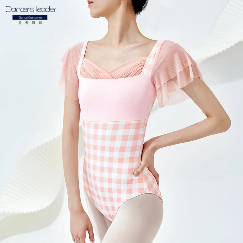 

Ballet Leotard For Women's Practice Clothes Mesh Stitching Adult Leotard Ballerina Stage Costumes Classical Dance Costumes