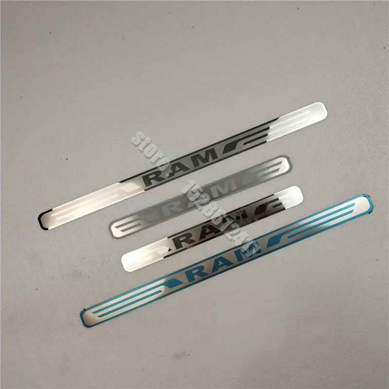 

For Dodge RAM 1500 2500 4000 2016-2019 2020 2021 Car Door Sill Scuff Plate Trim Stainless Entry Guards Pedal Protect Accessories