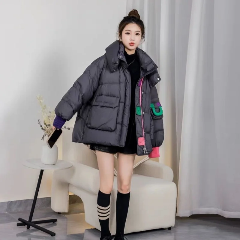 Winter  Women's Down Cotton Padded Jacket Oversize Overcoat Parka Warm Thickening Brand Fashion Tops Designer Korean Jacket