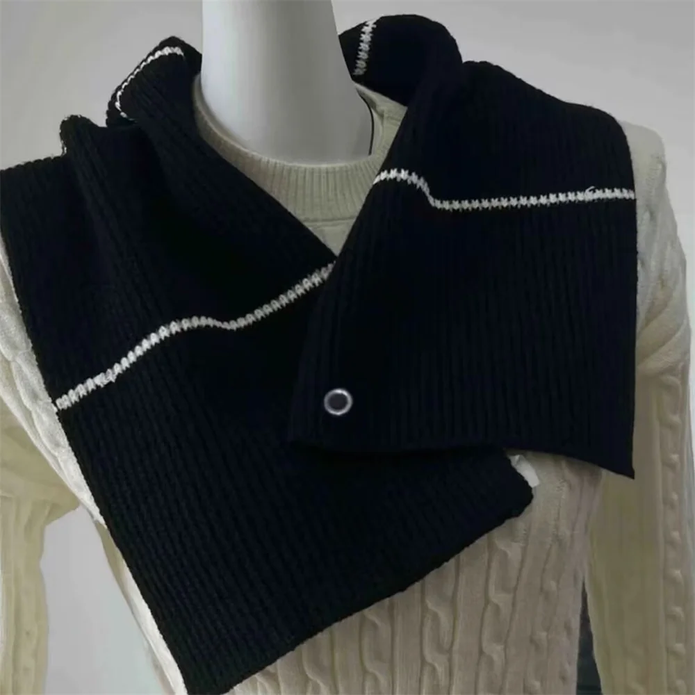 Игра Love And Deepspeace Zayne черный шарф для косплея вязаные теплые шарфы в полоску