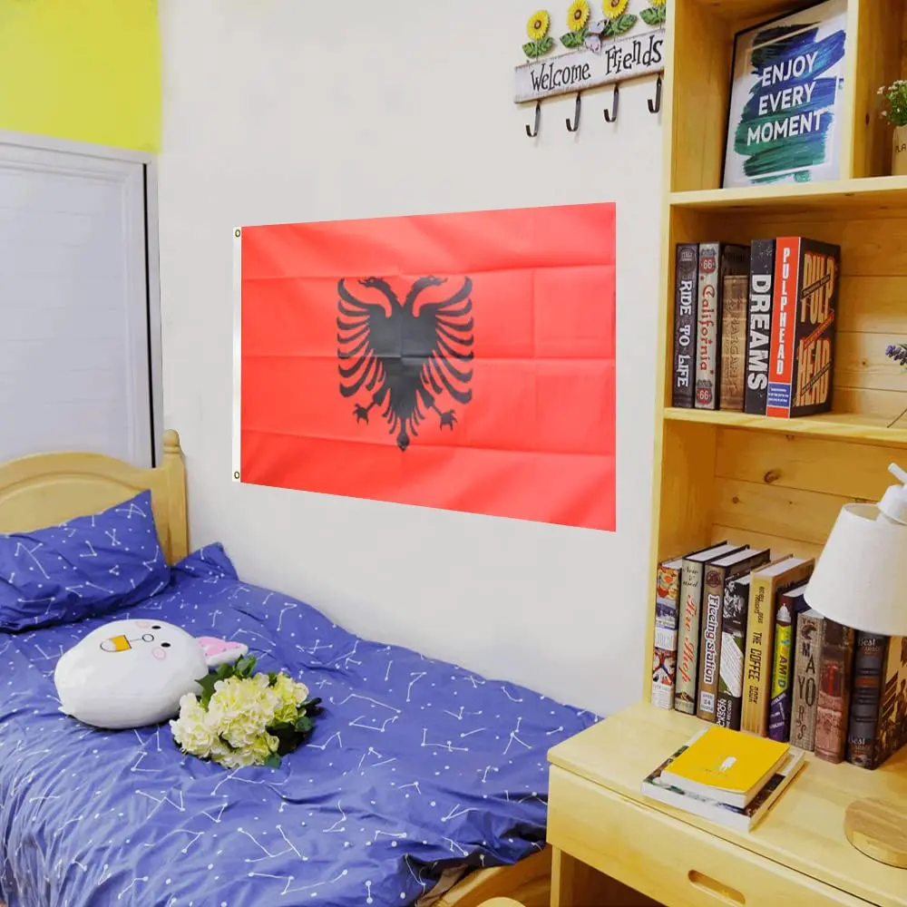 Флаг Албании 90x150 см флаг страны двуглавый Орлан наружный внутренний флагах из