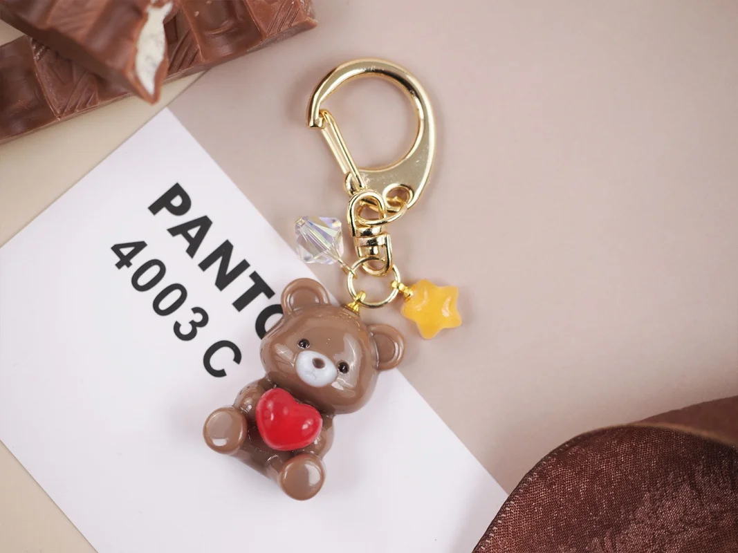 DIY брелок с животными силиконовая форма креативный милый медведь кролик кулон