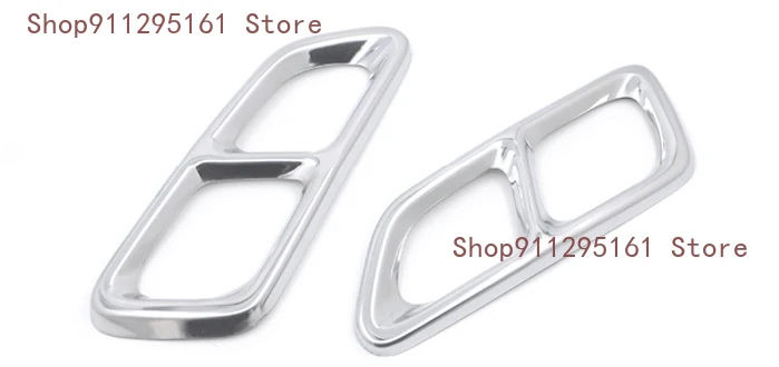 

2pcs for Honda Accord 2014-2017 Double tail throat Exhaust hood Decorative frame sticker Stainless steel