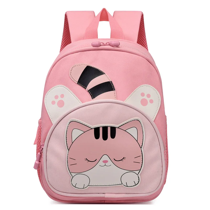 Cute Cartoon Fashion Kitten Children's Waterproof School Bag Kindergarten Backpack 2-5 Years Old Boys and Girls Backpacks