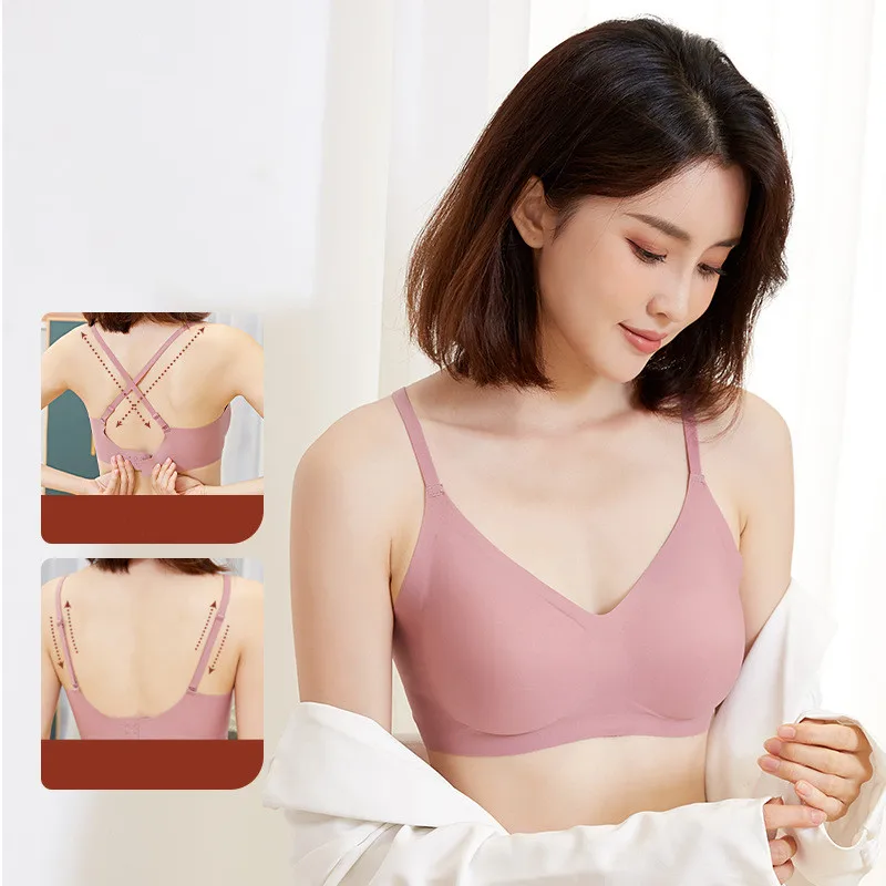 

Latex Seamless Bra Women Push Up Underwear Latex Bra Breathable Thin Brassieres Soft Intimates Women's Underwear Female Lingerie