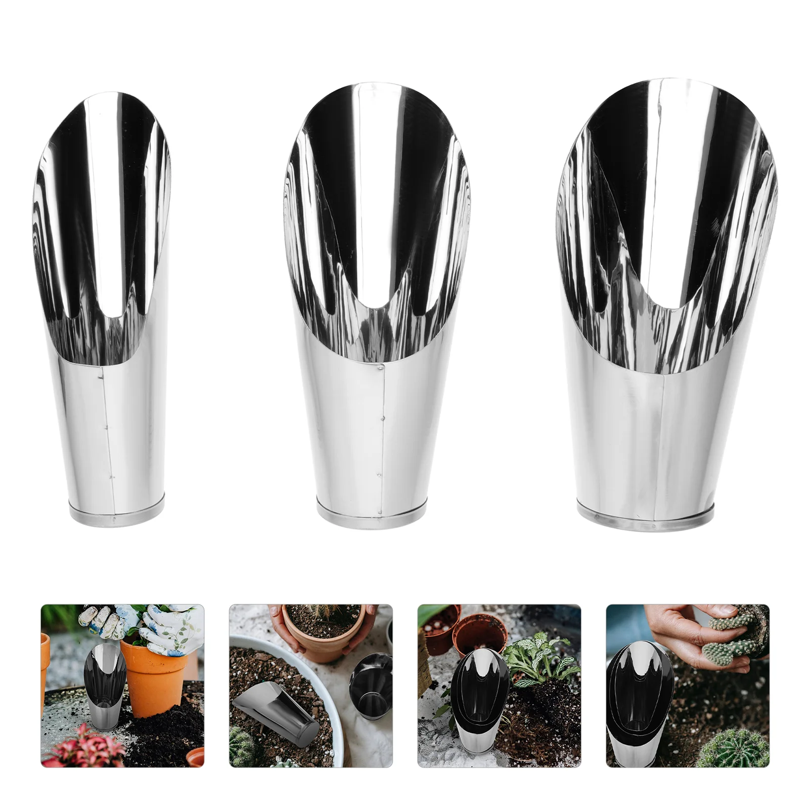 

3pcs soil scoop set bonsai soil scoops garden soil scoops potting scoopers bucket for flower planting bonsai cultivation