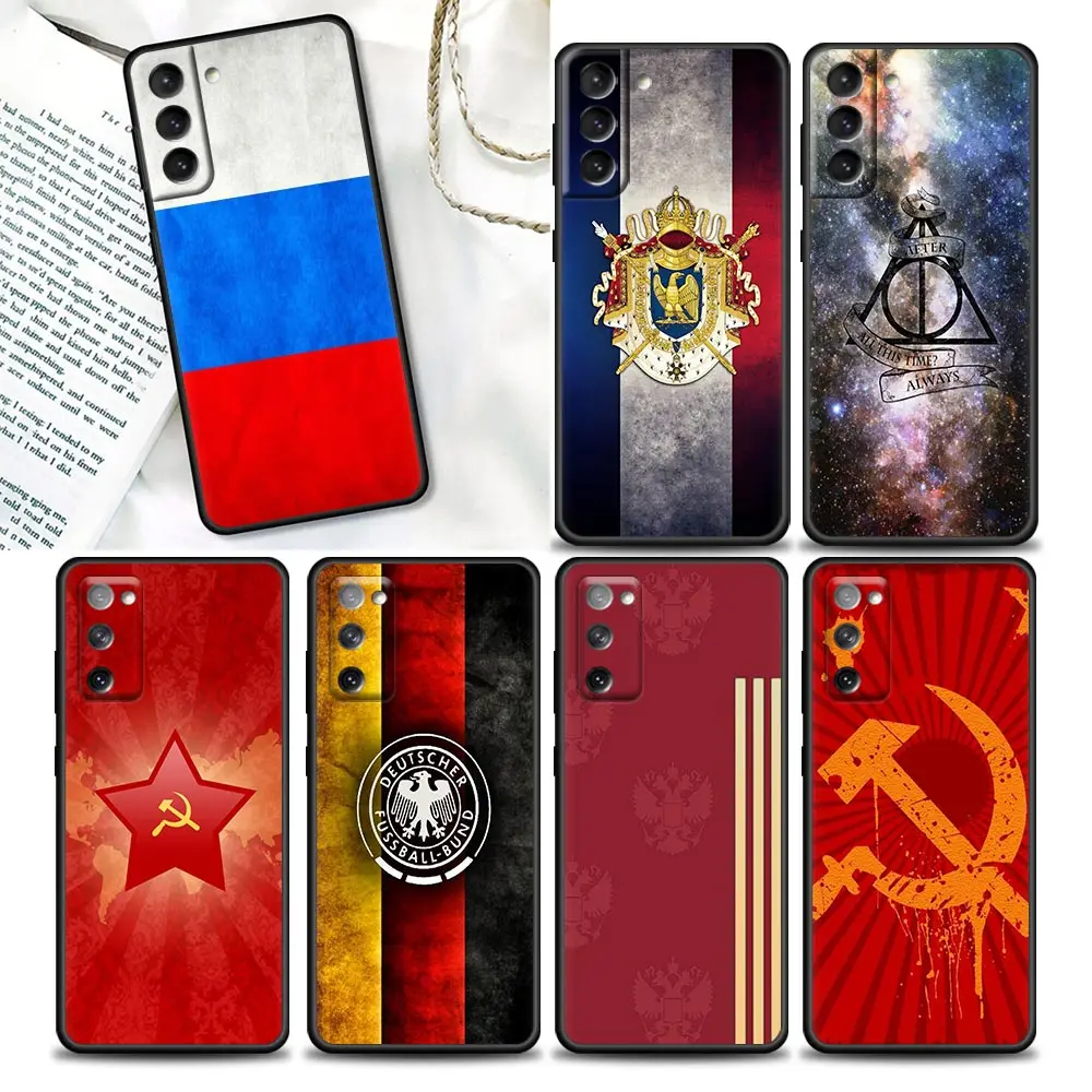 

Phone Case for Samsung Galaxy S22 S23 S9 S10e S21 S20 Fe Plus Ultra 5G Soft Silicone Case Cover The Arms Of The Russian Flag