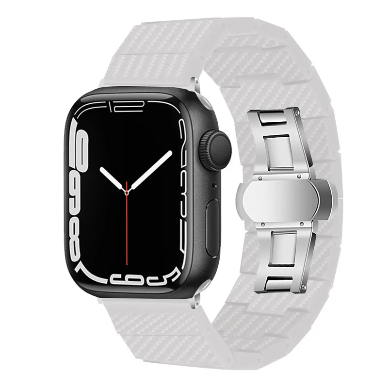 carbon fiber strap for Apple watch band 45mm 41mm 44mm 42mm 40mm 38mm bracelet belt Iwatch series 7 6 5 4 3 SE Watch Accessories