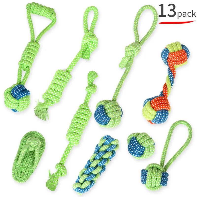 

Pet Toys Cotton Rope Material Puppy Teeth Grinding Toy Dog Bite Stick Teeth Cleaning Toys Safe and Environmental Friendly