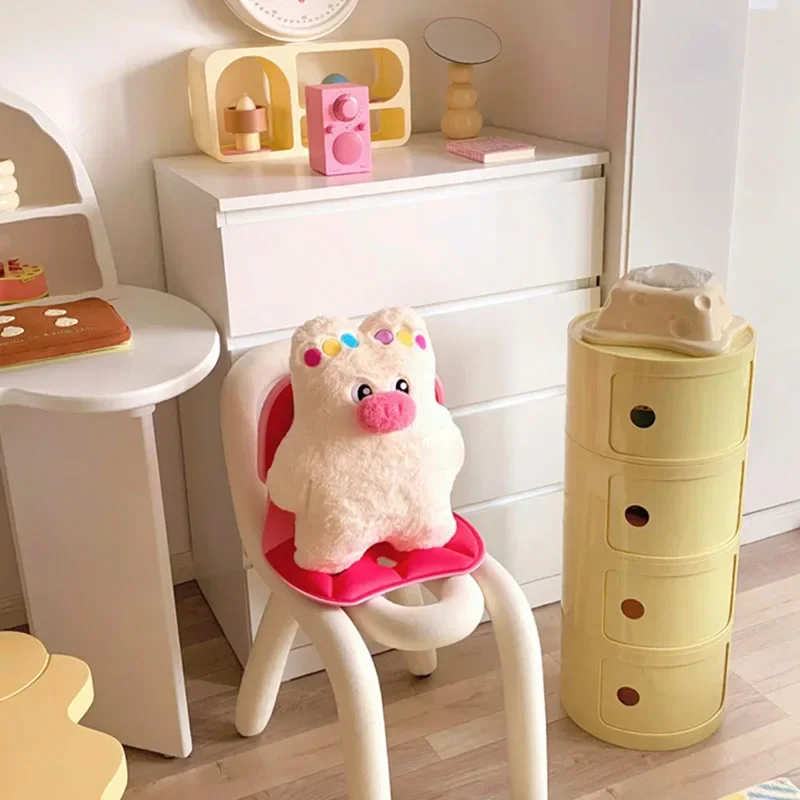 Кремовый ветер простой ночной столик для хранения Kawaii экономия места