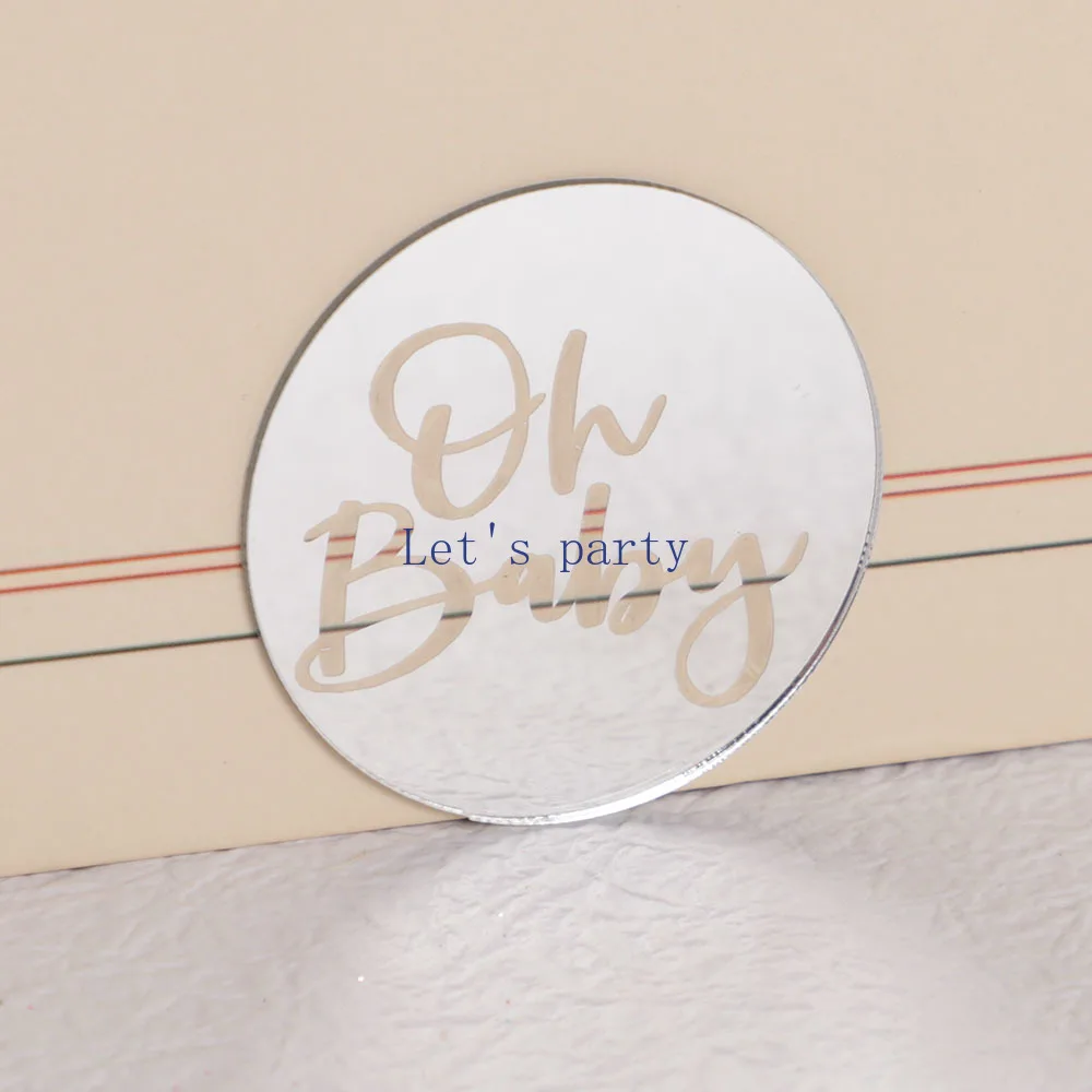 10 шт. зеркальные акриловые топперы для торта