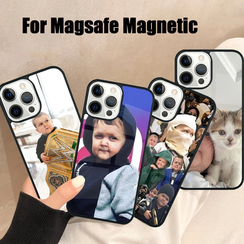 Чехол для телефона Hasbulla Funny 3 Magsafe iPhone 16 15 14 13 12 11 Pro Max Plus зеркальный беспроводной