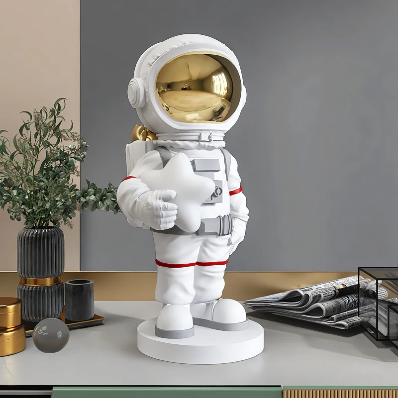 

Luxury Astronaut Figurines for Interior Statue Nordic Spaceman Sculpture Modern Art Kawaii Accessories Living Room Decoration