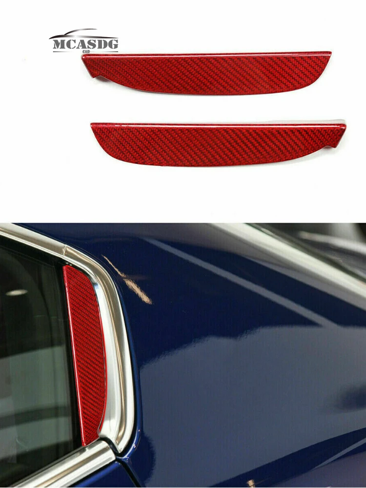 Real Carbon Fiber Door C-Pillar Sticker Fit for Maserati Ghibli 2014-2020