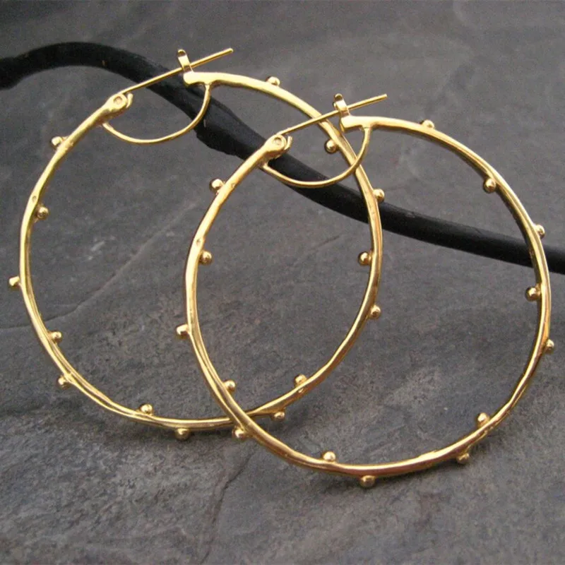 

Fashion 18K Gold Filled Hoop Simple Ladies Hook Drop Earrings