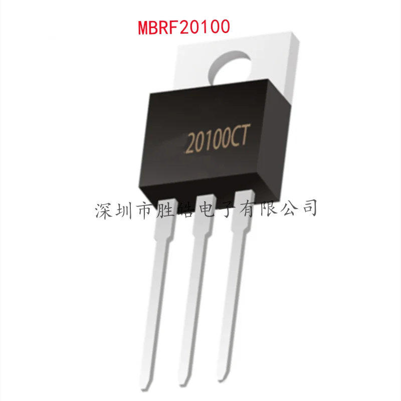 (10PCS)  NEW  MBRF20100  MBRF20100CT   MBRF20100G   20A100V   Schottky Goes Straight TO-220F  MBRF20100    Integrated Circuit