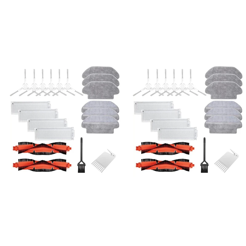 

2 комплекта, основная боковая щетка, фильтр НЕРА Для робота-пылесоса Xiaomi Mijia Mi Pro STYTJ02YM, Роботизированный очиститель Conga 3290