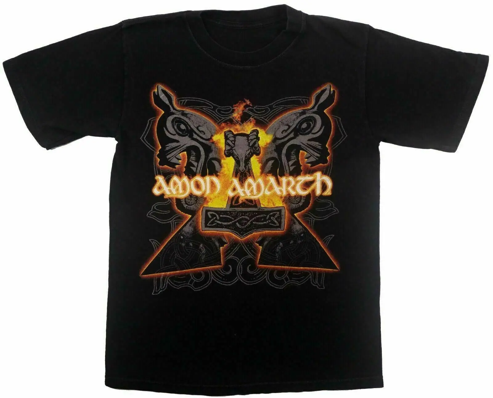 Винтажная металлическая футболка Amon Amarth Death маленький размер 2007