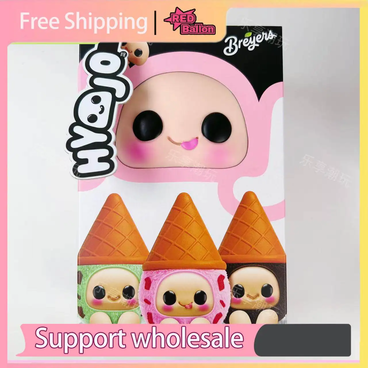 Фото Оригинальная серия плюшевых игрушек Hyojo Blow Squeeze Stress Relief Surprise Blind Box от MGA: кукла, брелок-печенье и пончик, а также подарок №1