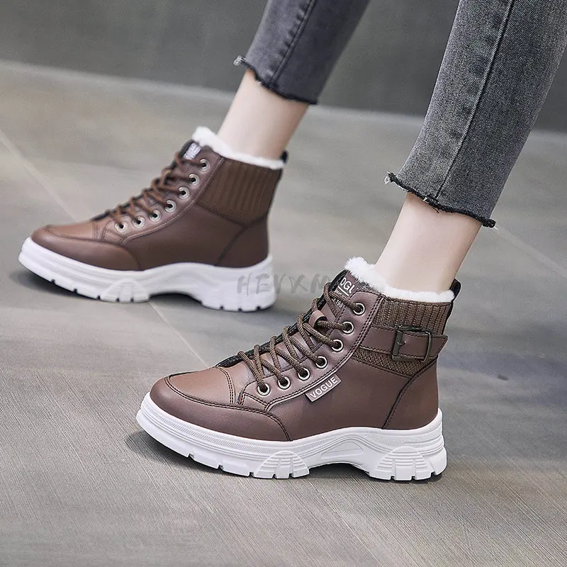 Cotton Shoes Women 2023 New Winter Plus Velvet All-match Student Thick-soled Thickened Warm Snow Women's Cotton Boots