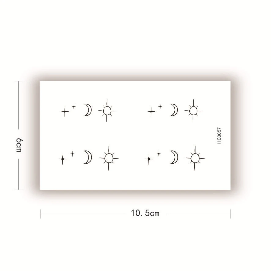 Водостойкая Временная тату-наклейка солнце луна звезда дизайн боди-арт
