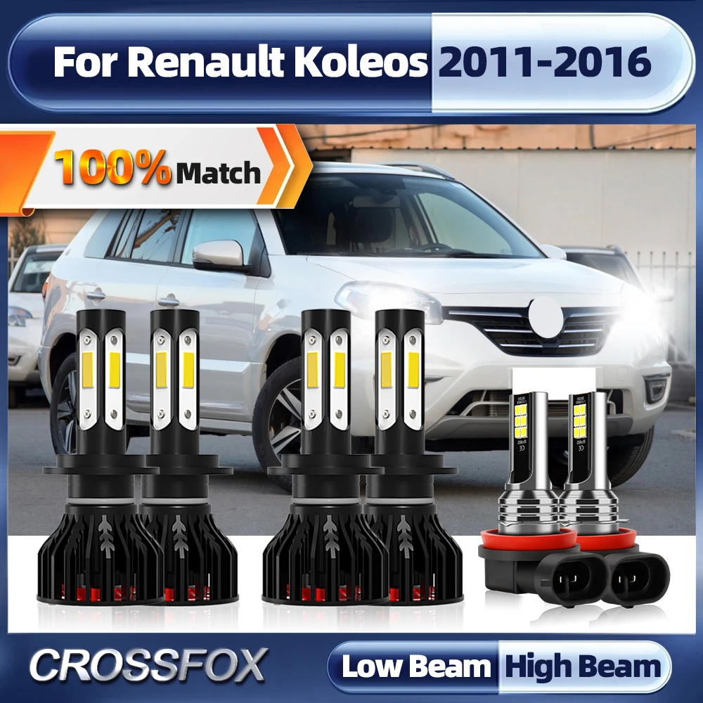 

H7 Canbus светодиодный фары 60000LM дальнего ближнего света автомобиля светильник H11 CSP чипы Противотуманные фары для Renault Koleos 2011 2012 2013 2014 2015 2016