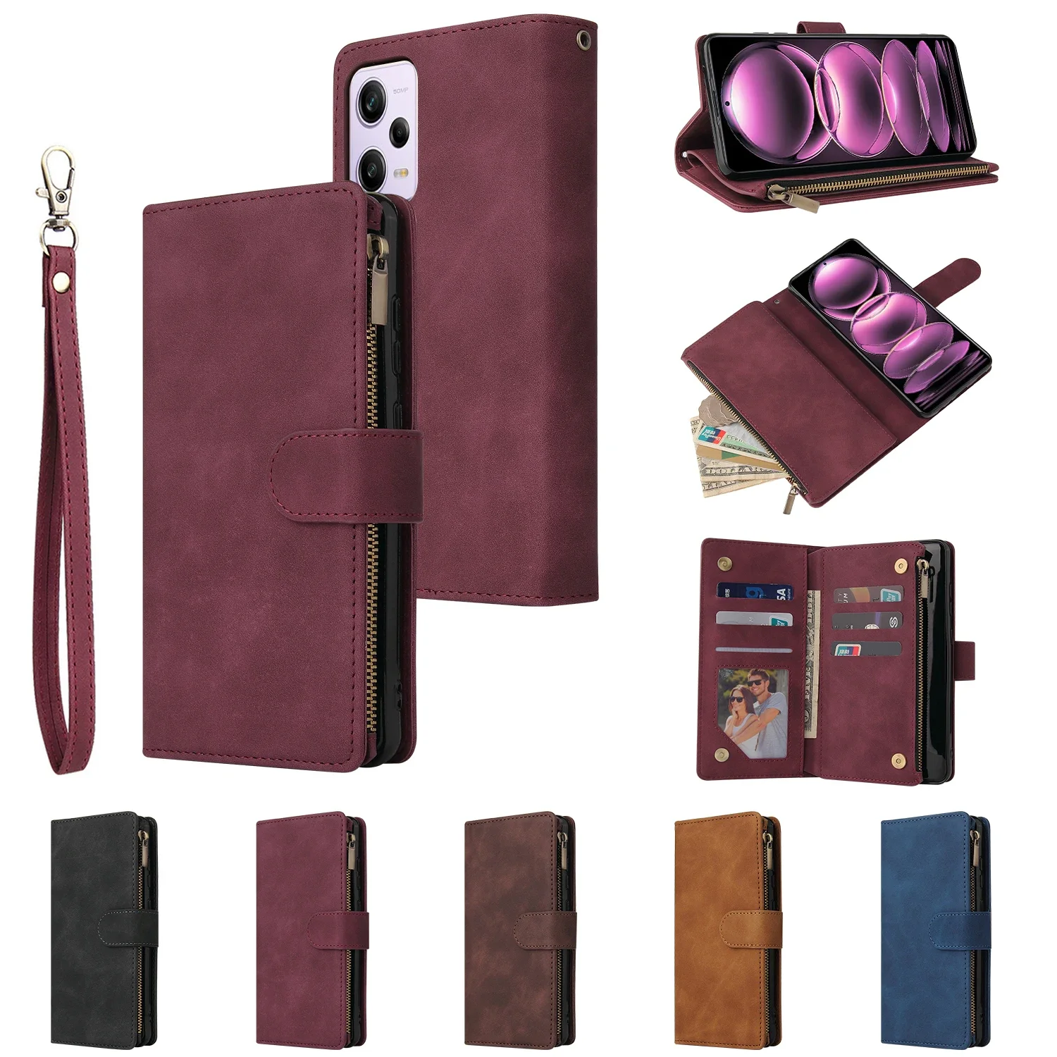 Флип-кошелек для Xiaomi10T/12T LITE Redmi10X Note11/10/7/8/9/8T/10s/13/9s Pro Max Plus POCO X3 GT m3