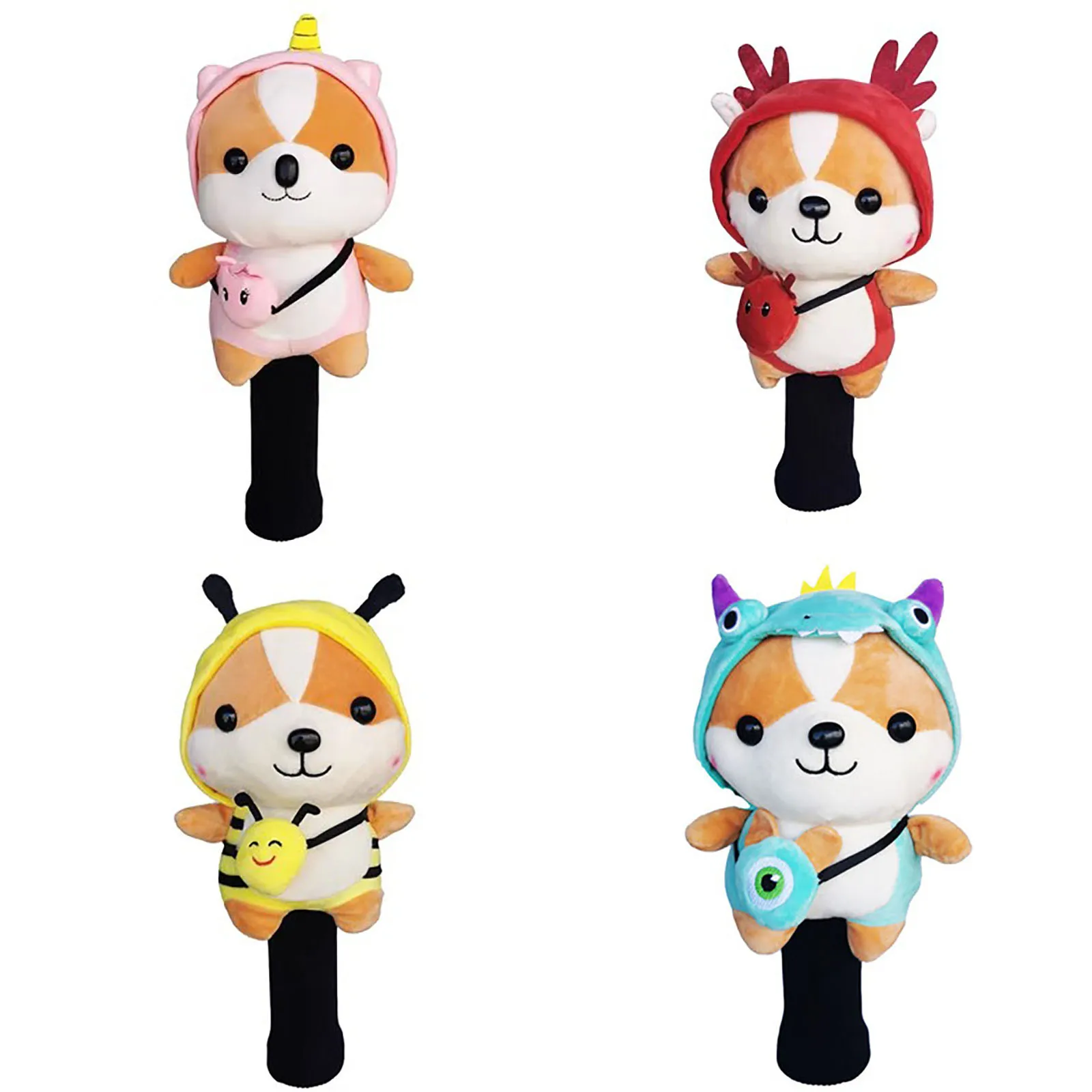 

Animal Golf Wood Head Covers Golf Driver Fairway Hybrid Headcover Plush Protecter Mascot Novelty Cute Gift