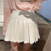 summer three dimensional embroidery pleated skirt high waist college style suit material a line skirt is thin skirt pants