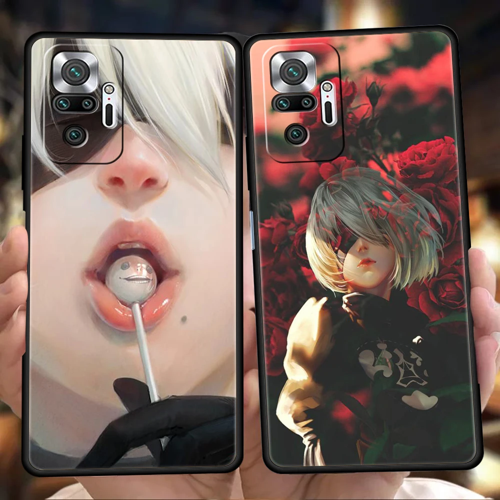 

Nier Automata Cartoon Phone Case Cover for Redmi Note 10 11 12 Pro 8 8T 9S 9 K40 K50 Gaming 9A 9C 9T Pro Plus Soft Shell Capas