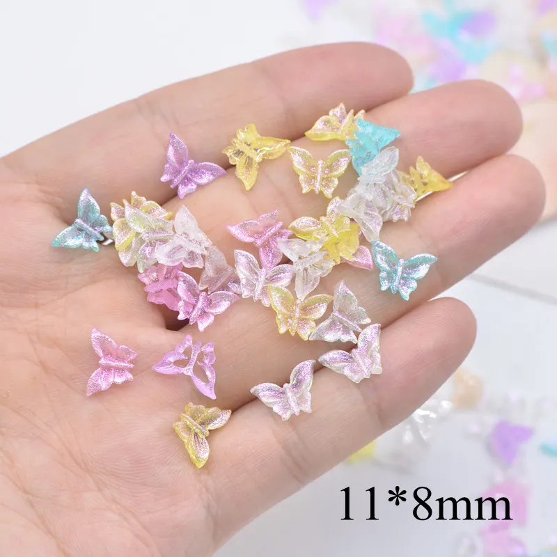 

Блестящая мини-бабочка «сделай сам», палочка для ногтевого дизайна, скрапбукинга, 11*8 мм, красочный мини-3D кабошон, украшения, аксессуары