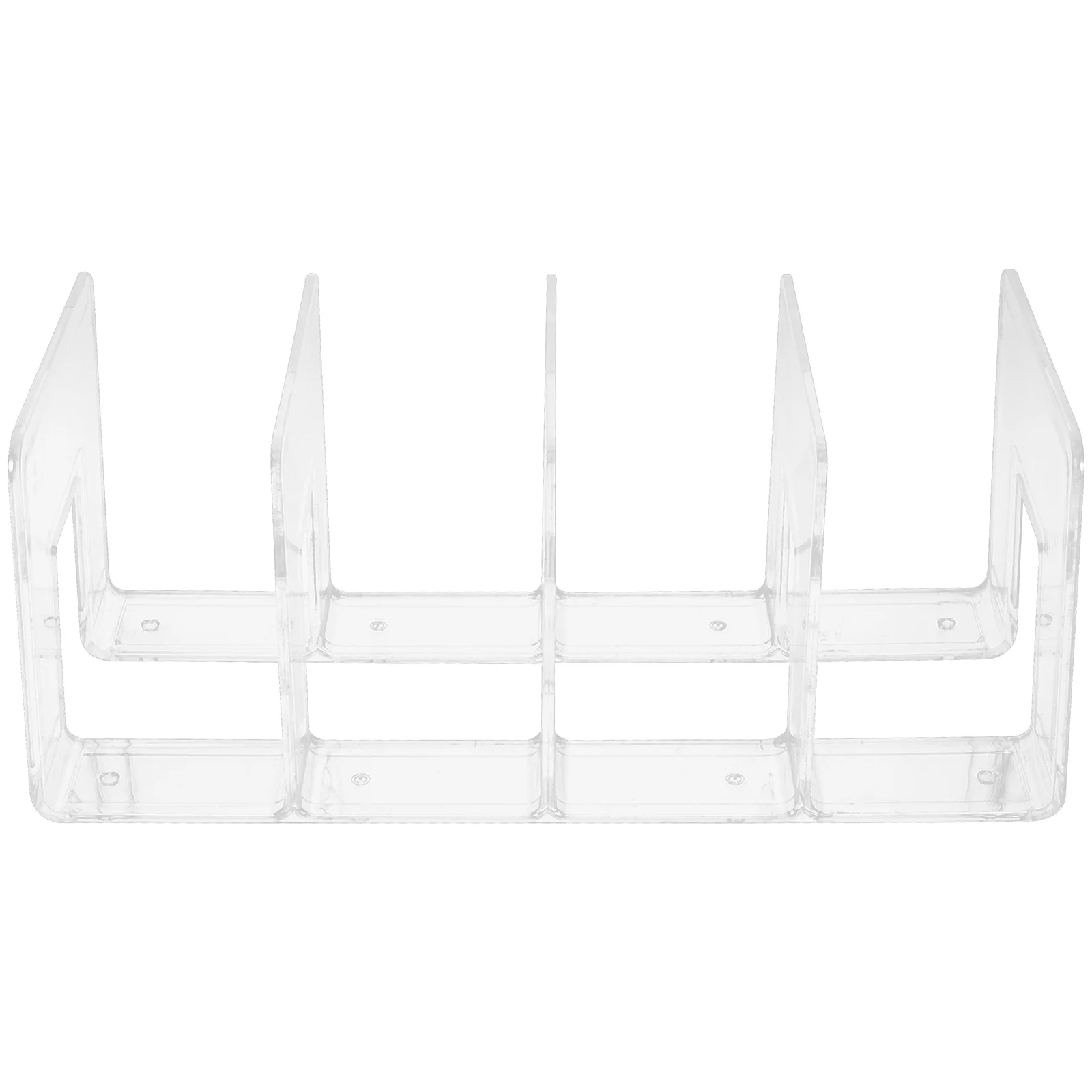 

4 Bookends File Holder Document Storage Rack Multifunction Organizer Folder Classified Clear Plastic Folders