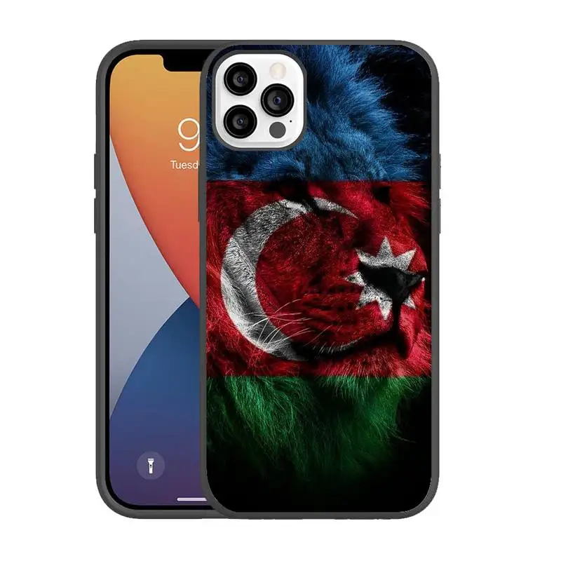 Чехол для телефона с флагом azerjan Buta iPhone 13 12 11 pro max mini x xs xr 7 8 5 se plus мягкий чехол чехлы