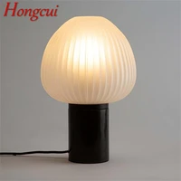 hongcui modern table lamp simple design led decorative for home bedside mushroom desk light