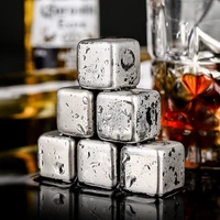 304 stainless steel ice cubes reusable ice cubes chilling stones for wine beer vodka whiskey wine drinks sgs test pass bar tools