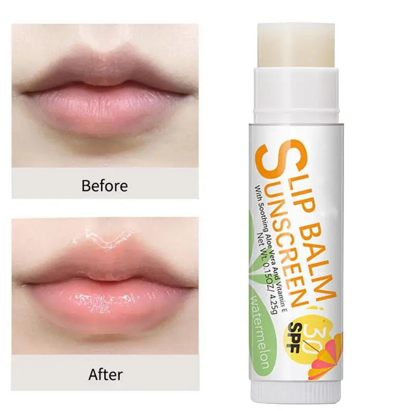 

Natural Lip Balm Lip Care Products SPF 30 Sunscreen Fruit Flavor Lip Balm Long-Lasting Moisture Lip Balm Sticks For Cracked Lips