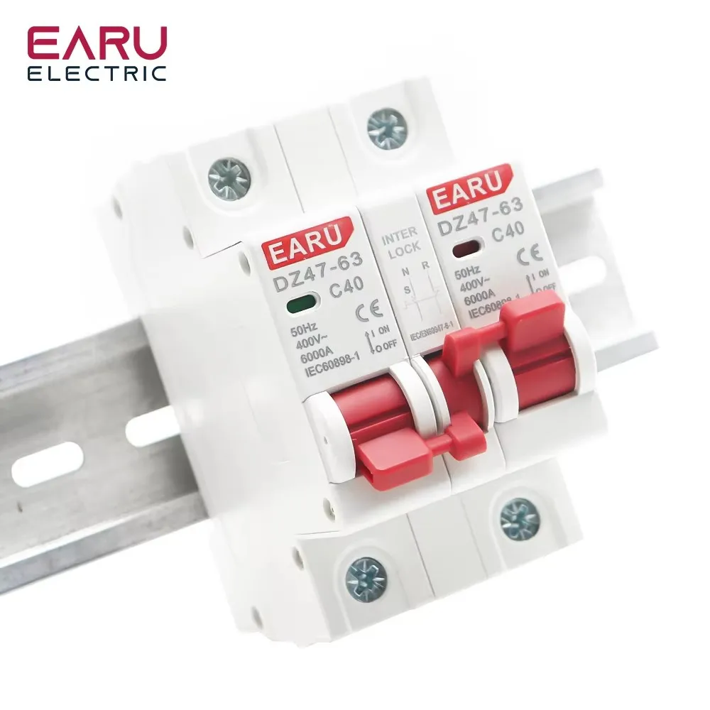 6-63A 230 В 400 Mcb двойная мощность ручное преобразование блокировка Lsolation