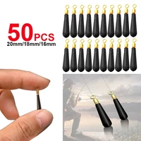 10 50pcs high quality fishing floats seat copper head rubber bobber for led fishing float rotation buoy seat fishing accesories